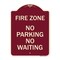 Signmission Fire Zone No Parking No Waiting Heavy-Gauge Aluminum Architectural Sign, 24" x 18", BU-1824-23970 A-DES-BU-1824-23970 - alternate 1